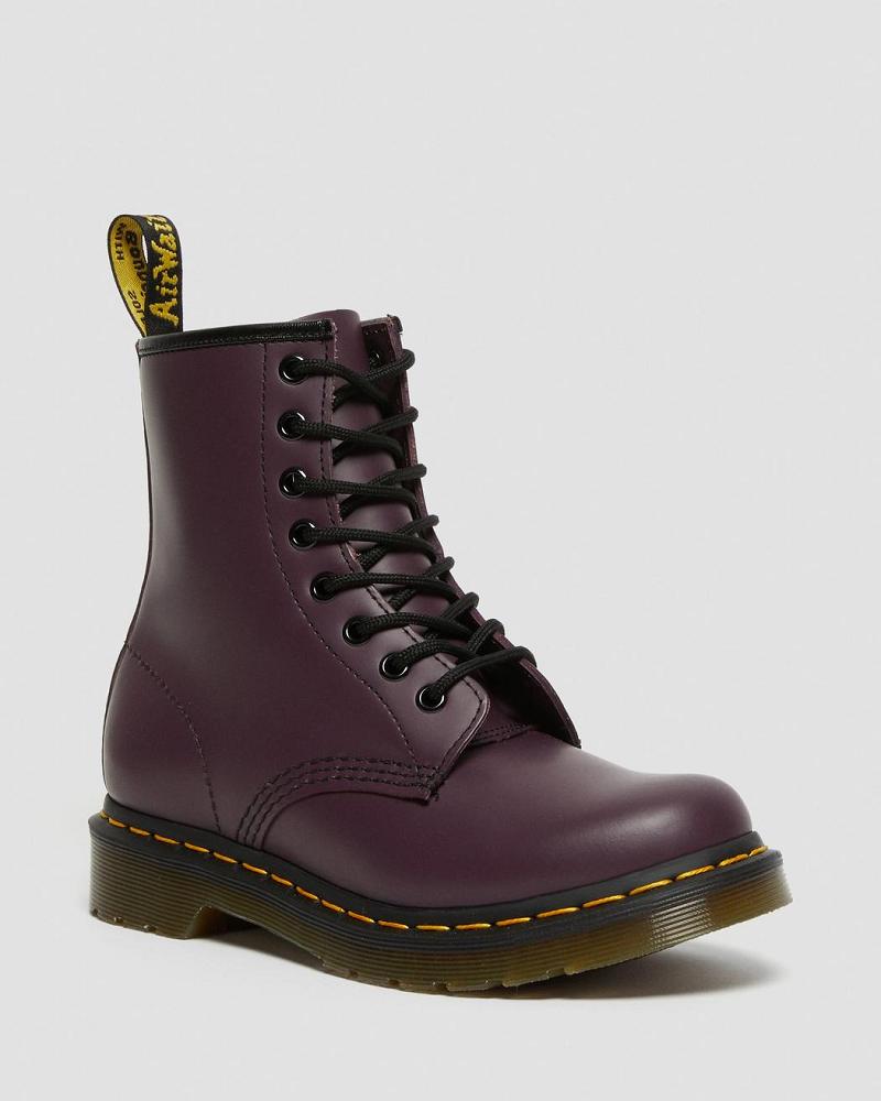 Dr Martens 1460 Smooth Leren Veterlaarzen Dames Paars | NL 573SGL